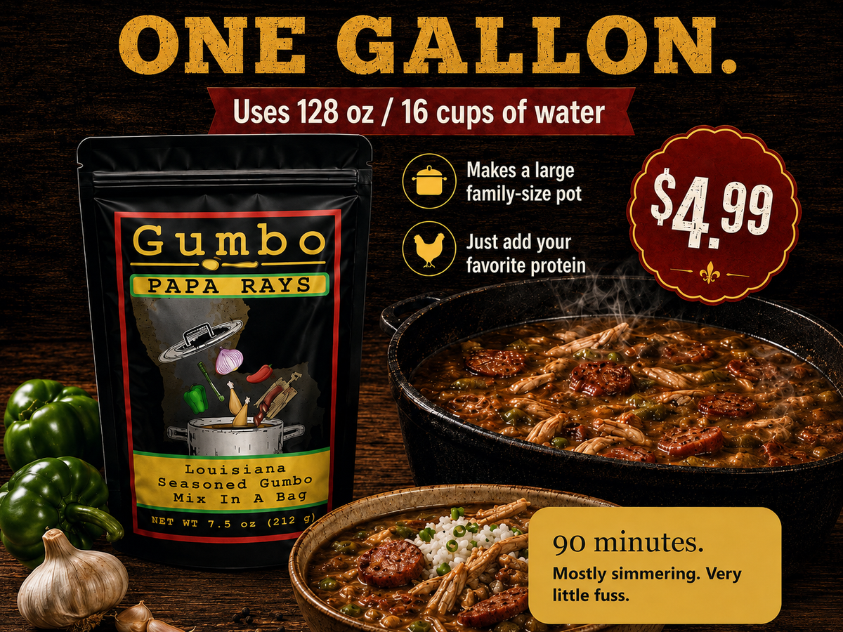 Papa Ray Foods Gumbo Mix - One Gallon